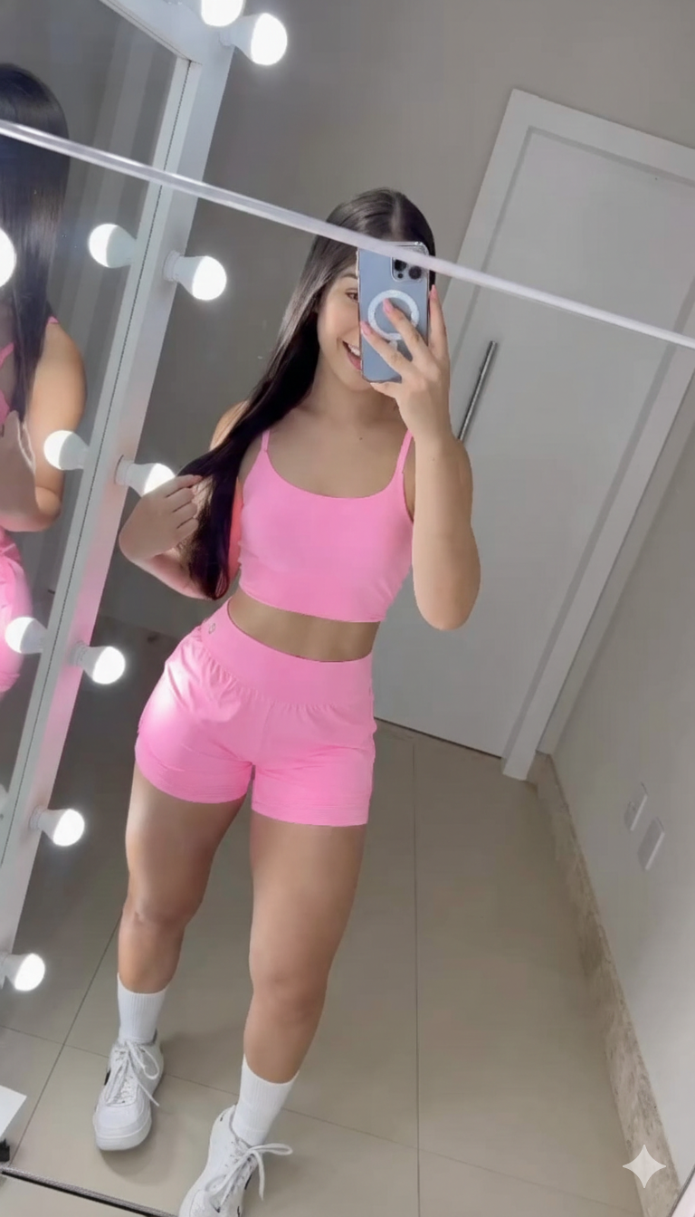 Conjunto Fitness Bubble Pink