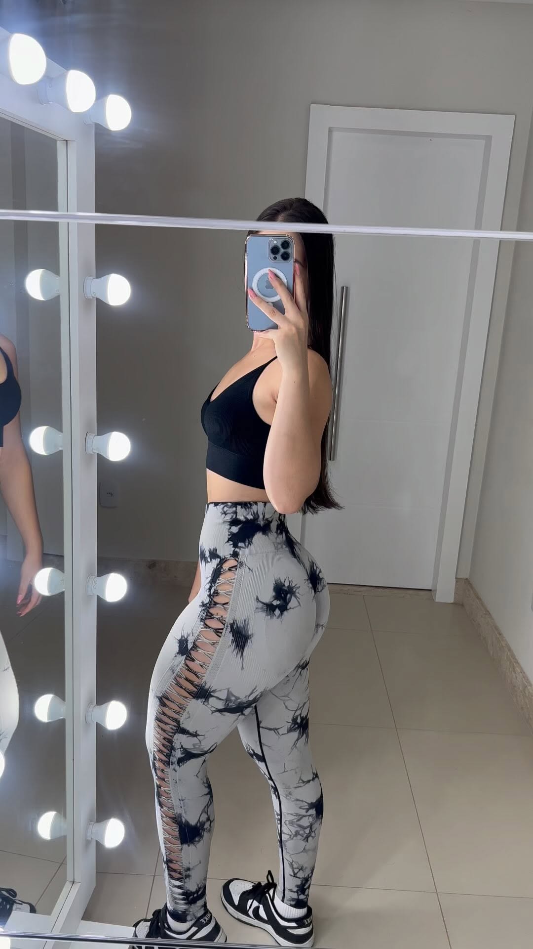 Conjunto Fitness Marble Lace